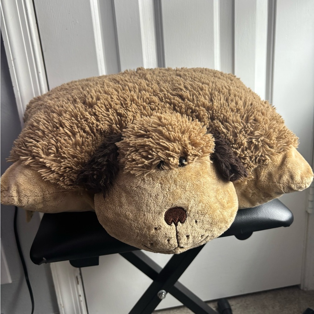 Plush Tan Dog Pillow for Pets